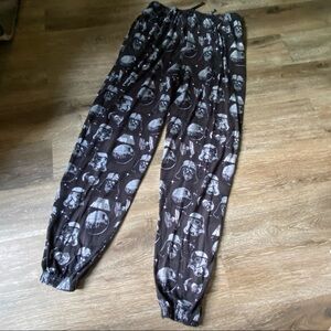 Star Wars Pants Mens Pajama’s Size M Black‎ Draw String Pull On